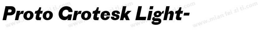 Proto Grotesk Light字体转换